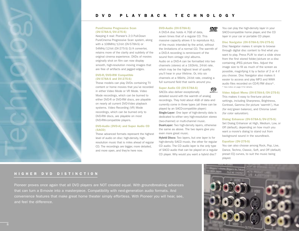 Pioneer D V D R E C O R D E R S A N D P L A Y E R S User Manual | Page 8 / 16