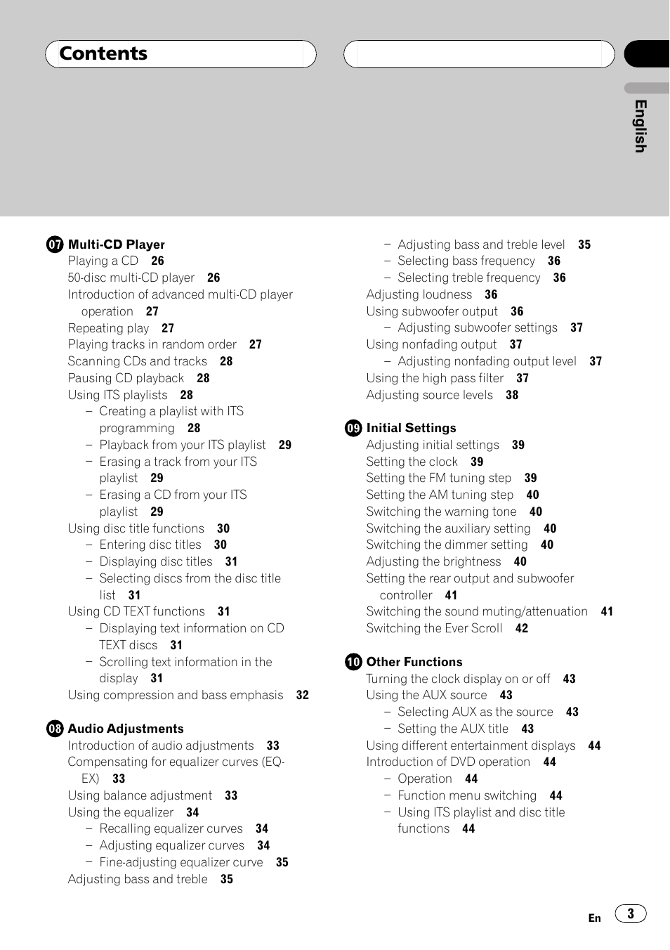 Pioneer SUPER TUNER DEH-P5850MP User Manual | Page 3 / 166