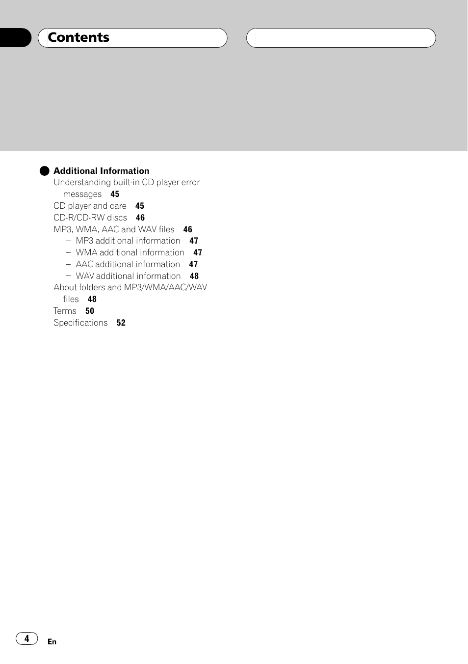 Pioneer SUPER TUNER DEH-P5850MP User Manual | Page 4 / 166