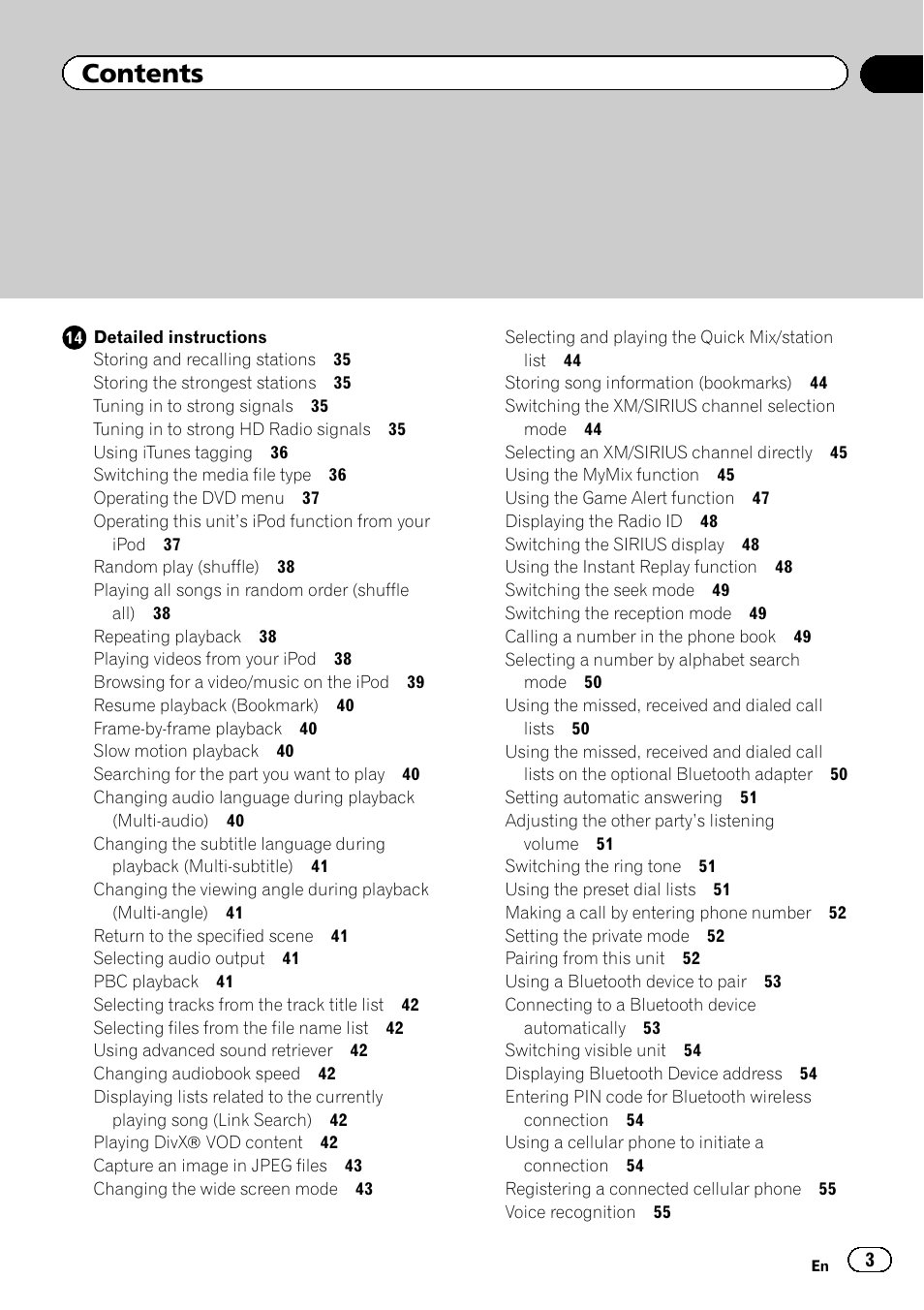 Pioneer AVH P4300DVD User Manual | Page 3 / 108