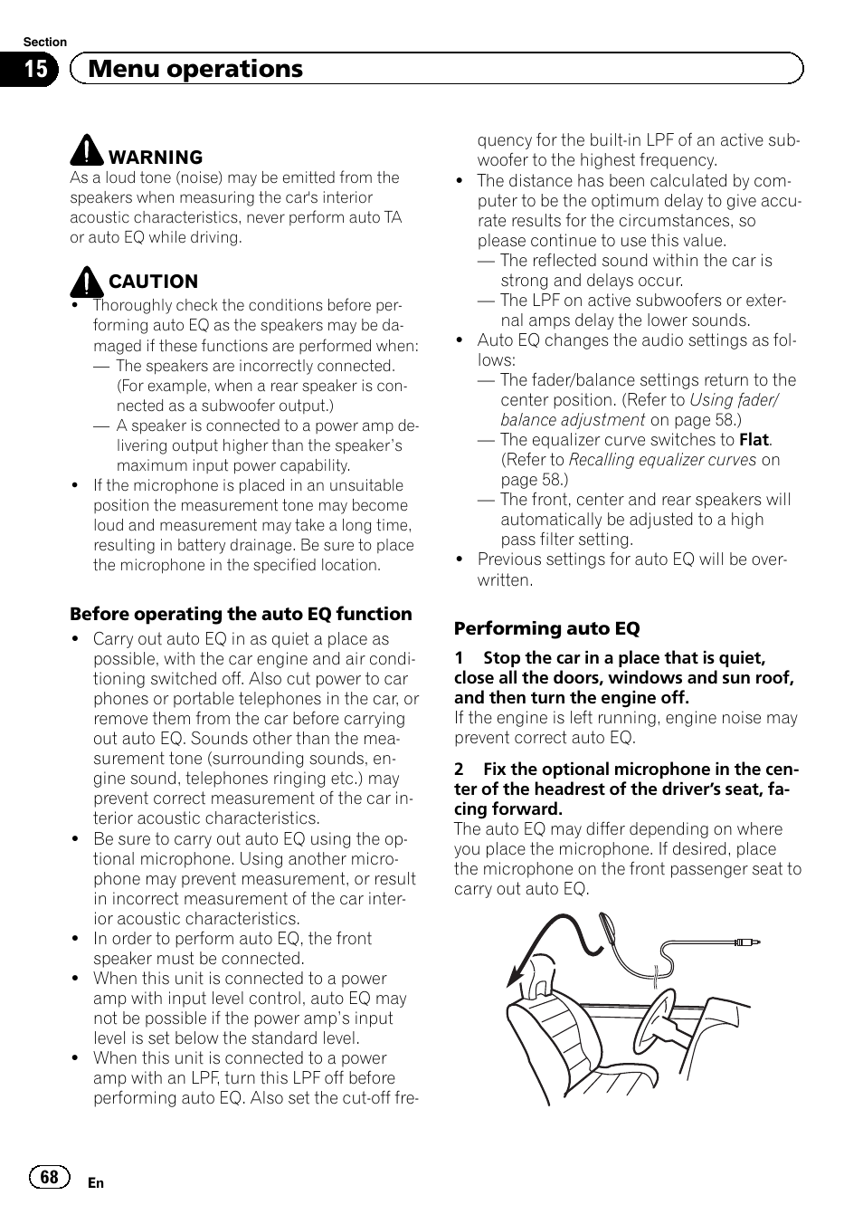 15 menu operations | Pioneer AVH P4300DVD User Manual | Page 68 / 108