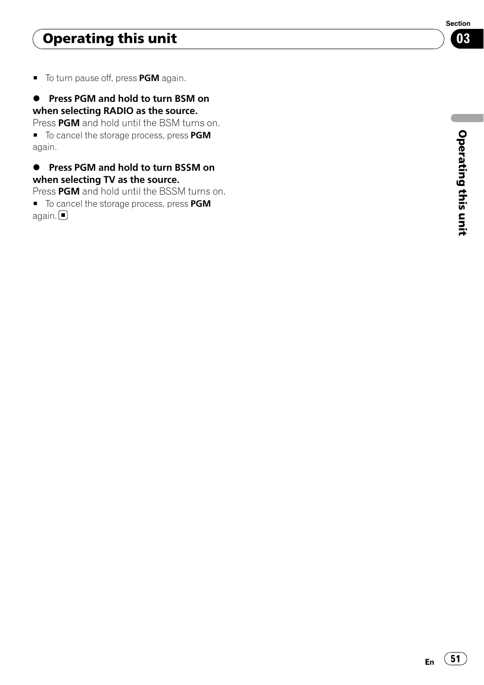 Operating this unit | Pioneer Super Tuner III D AVH-P4050DVD User Manual | Page 51 / 96