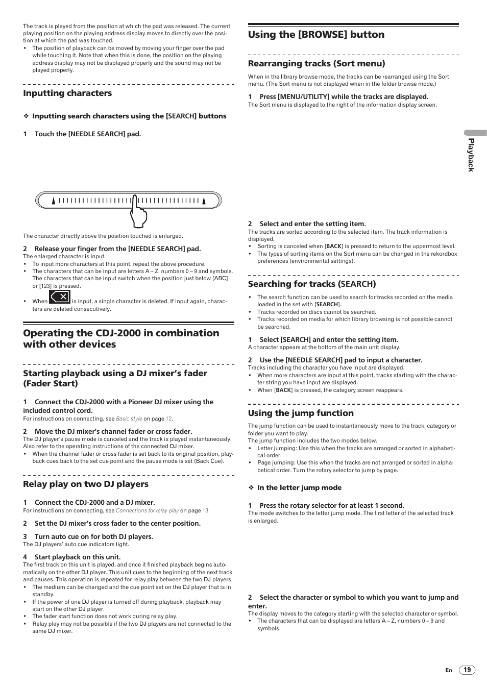 Using the [browse] button | Pioneer CDJ-2000 User Manual | Page 19 / 32