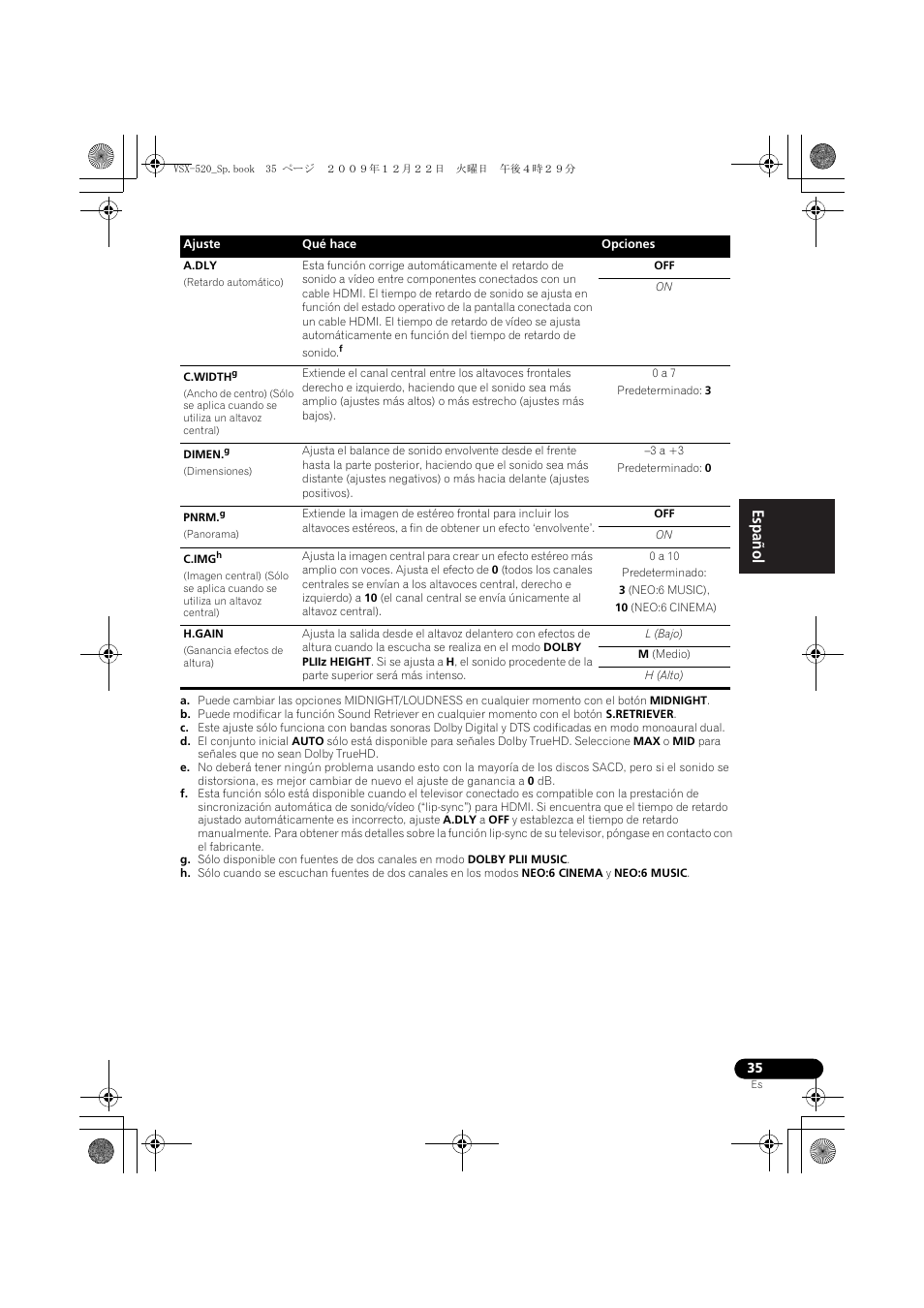 English français español | Pioneer VSX-520 User Manual | Page 139 / 160