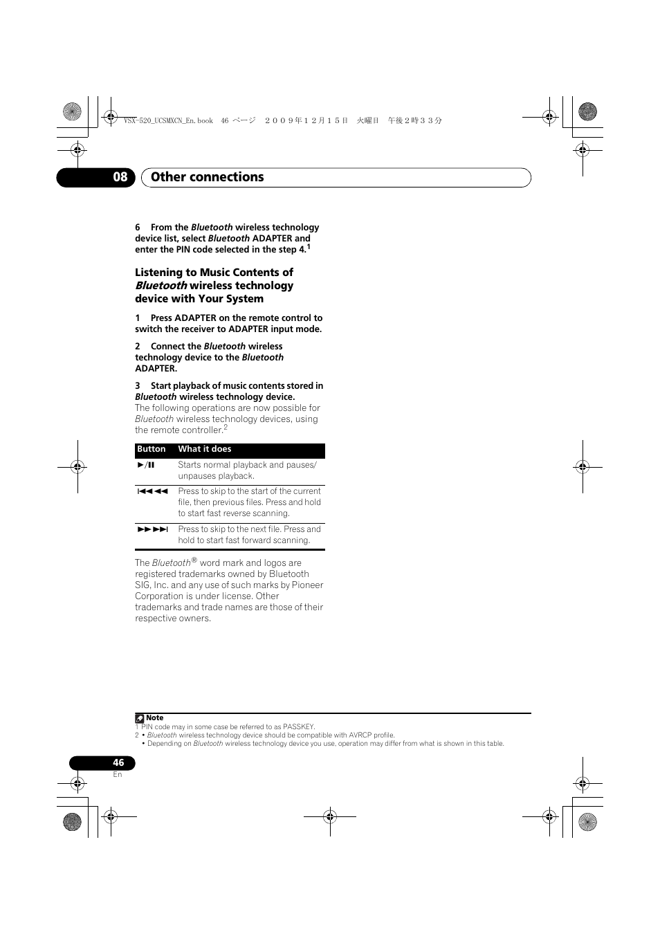 Other connections 08 | Pioneer VSX-520 User Manual | Page 46 / 160