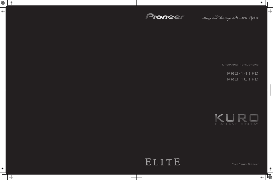 Pioneer KURO PRO-141FD User Manual | 106 pages