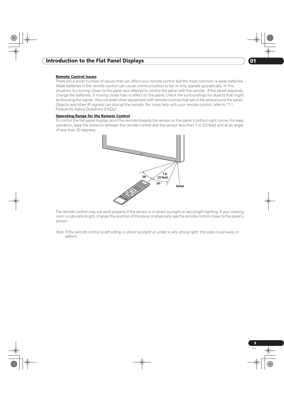 01 introduction to the flat panel displays | Pioneer KURO PRO-141FD User Manual | Page 9 / 106