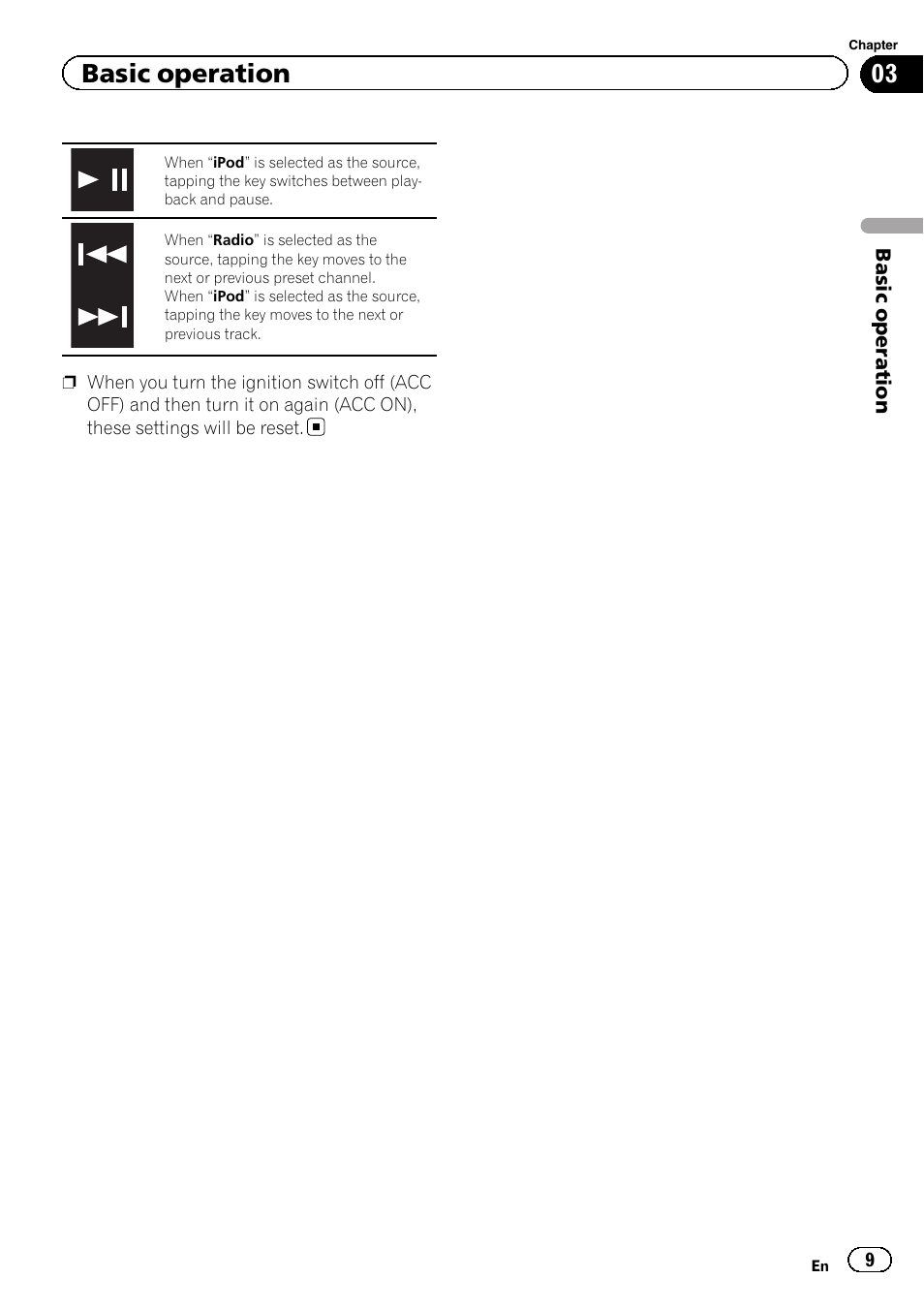 Basic operation | Pioneer AppRadio SPH-DA01 User Manual | Page 9 / 36