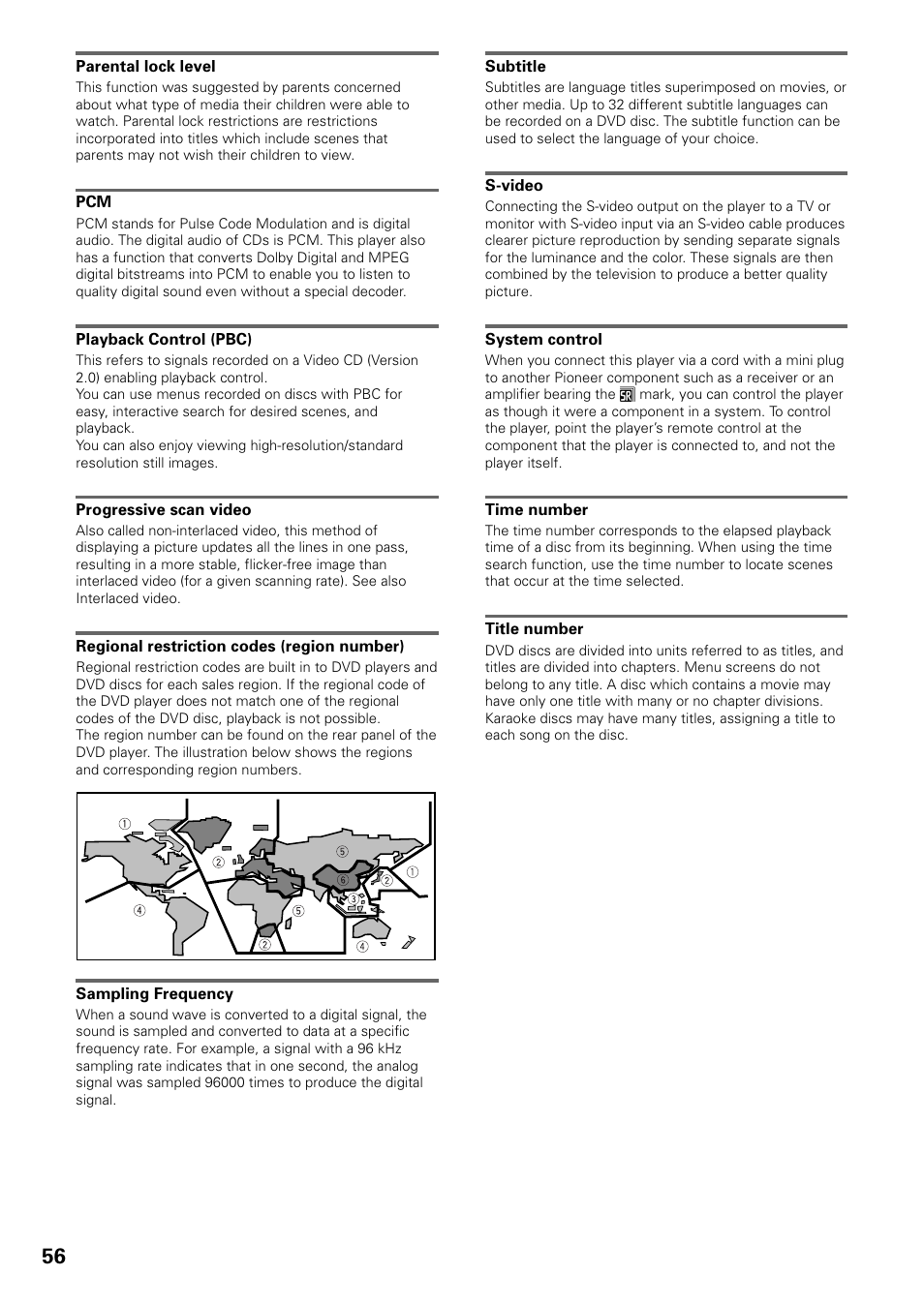 Pioneer DV-434 User Manual | Page 56 / 60