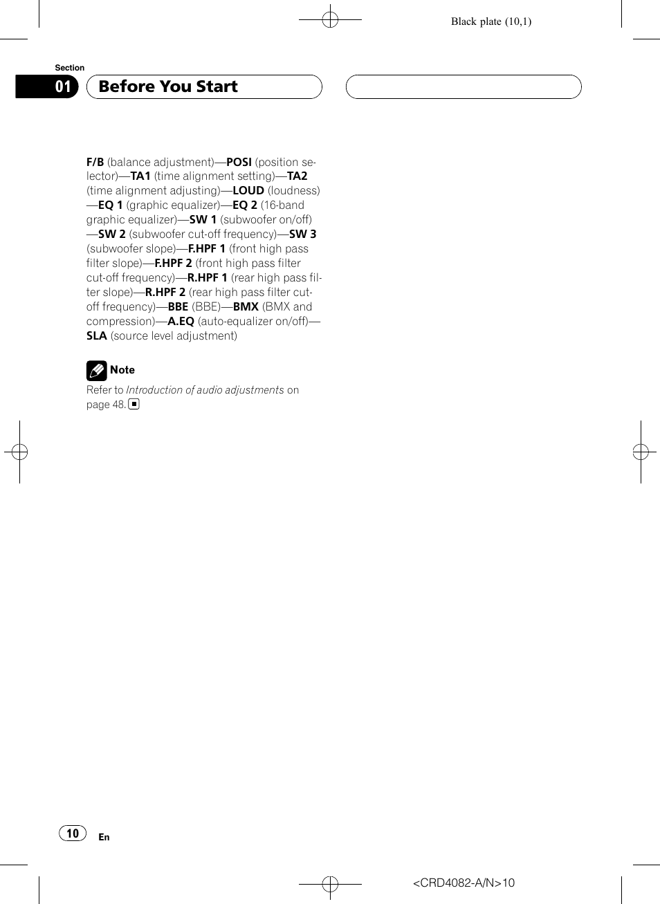 Before you start | Pioneer DEH-P80RS User Manual | Page 10 / 168
