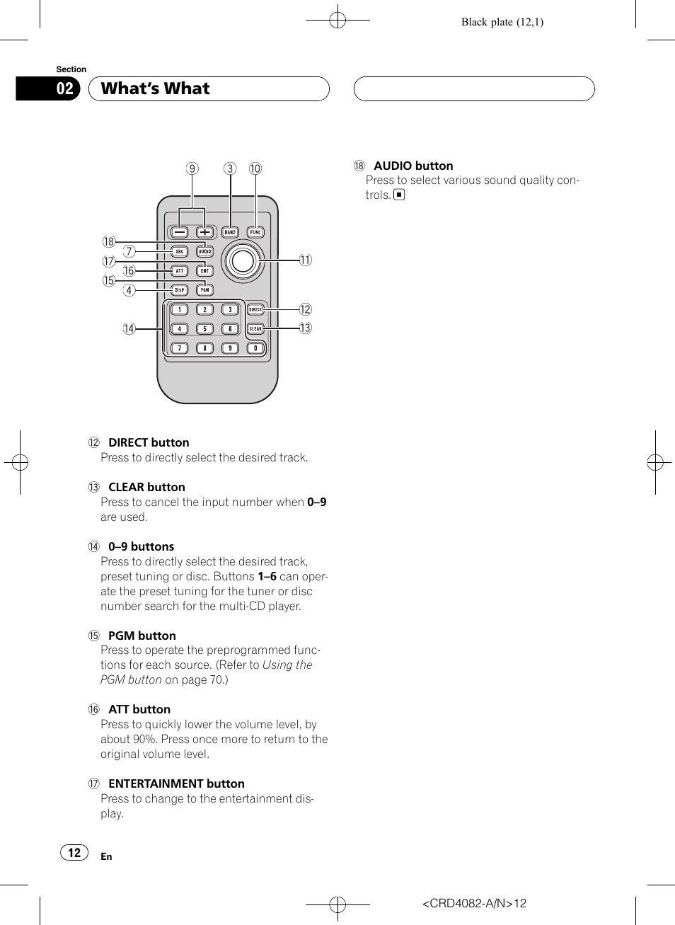 What ’s what | Pioneer DEH-P80RS User Manual | Page 12 / 168