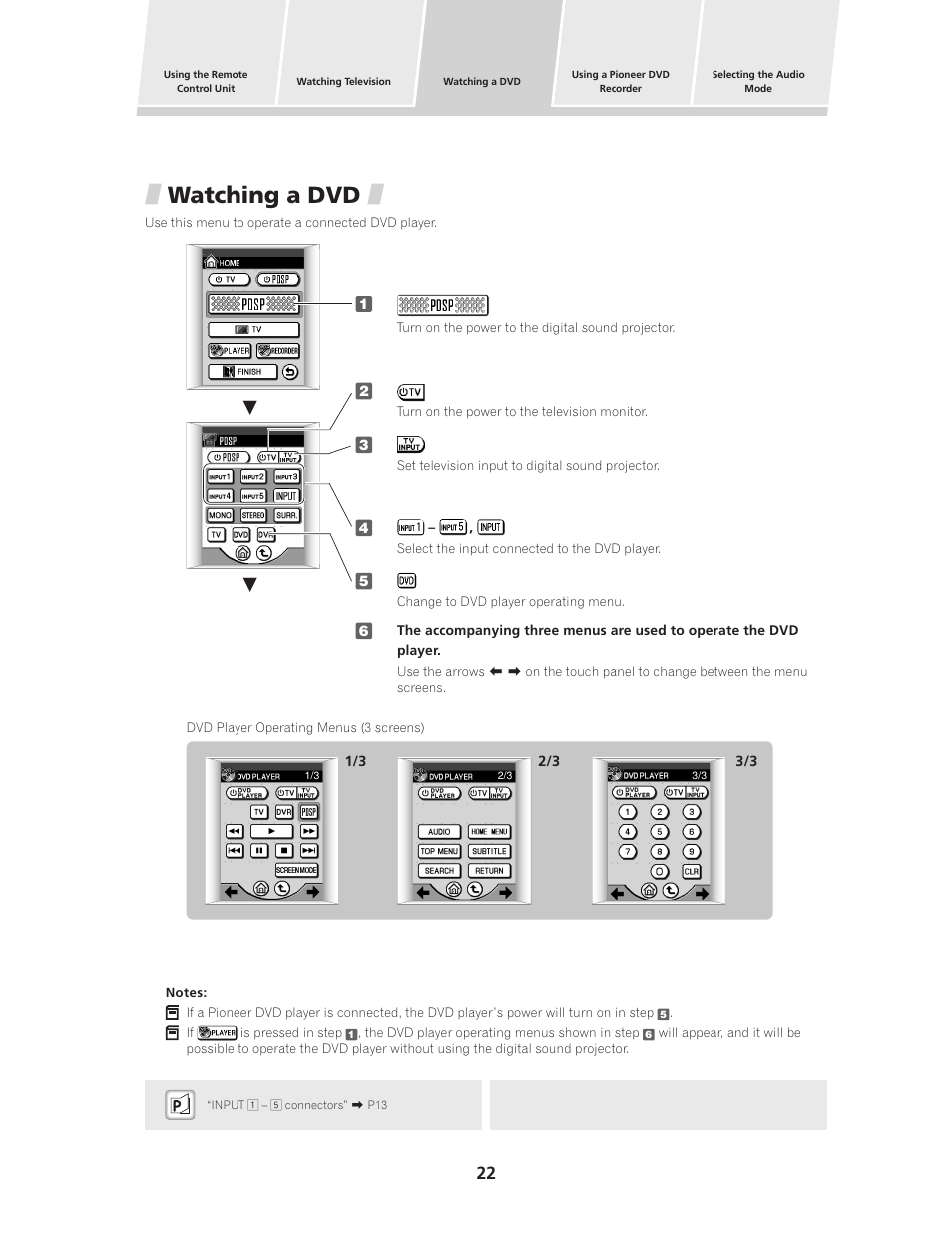 Watching a dvd | Pioneer PDSP-1 User Manual | Page 22 / 44