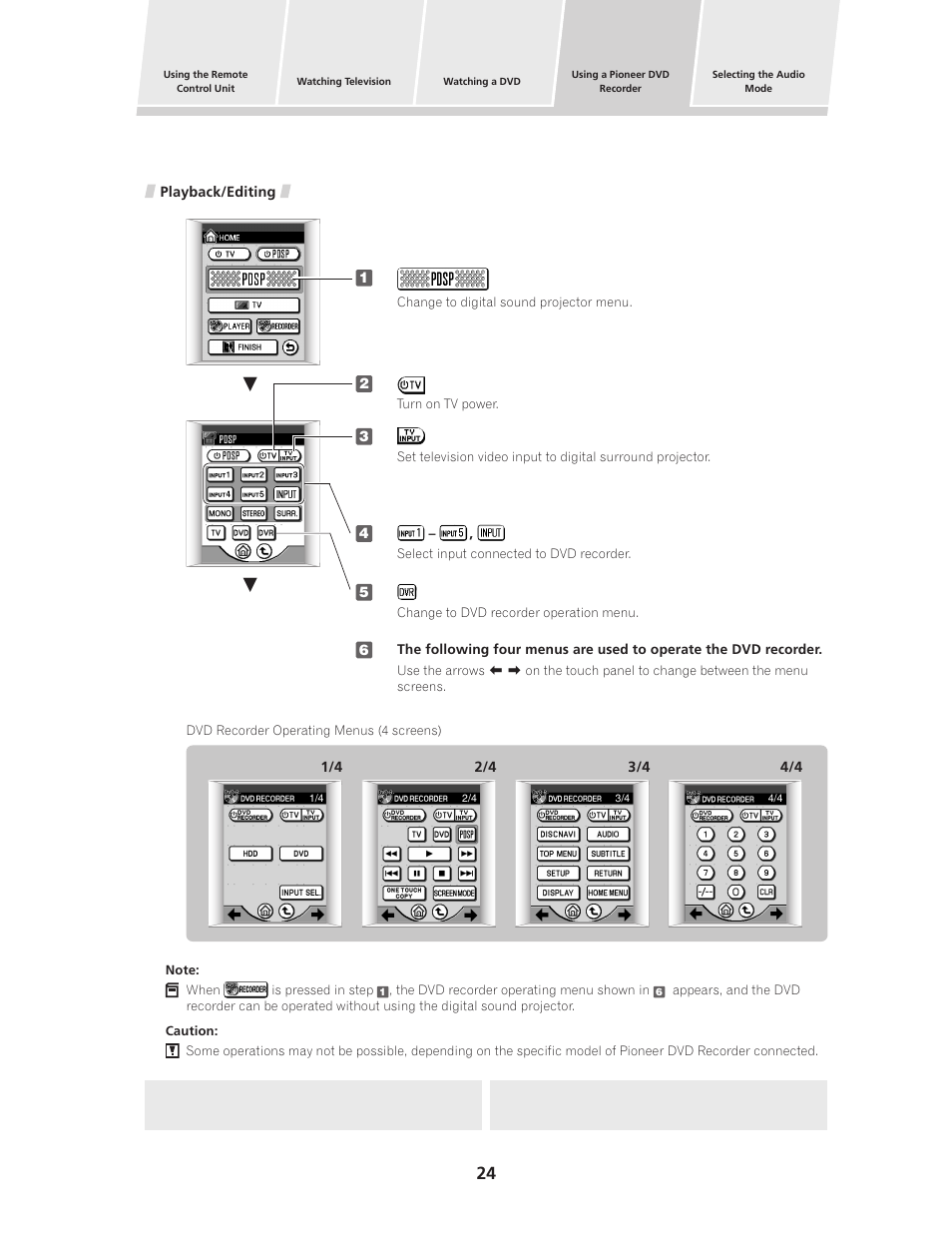 Playback/editing | Pioneer PDSP-1 User Manual | Page 24 / 44