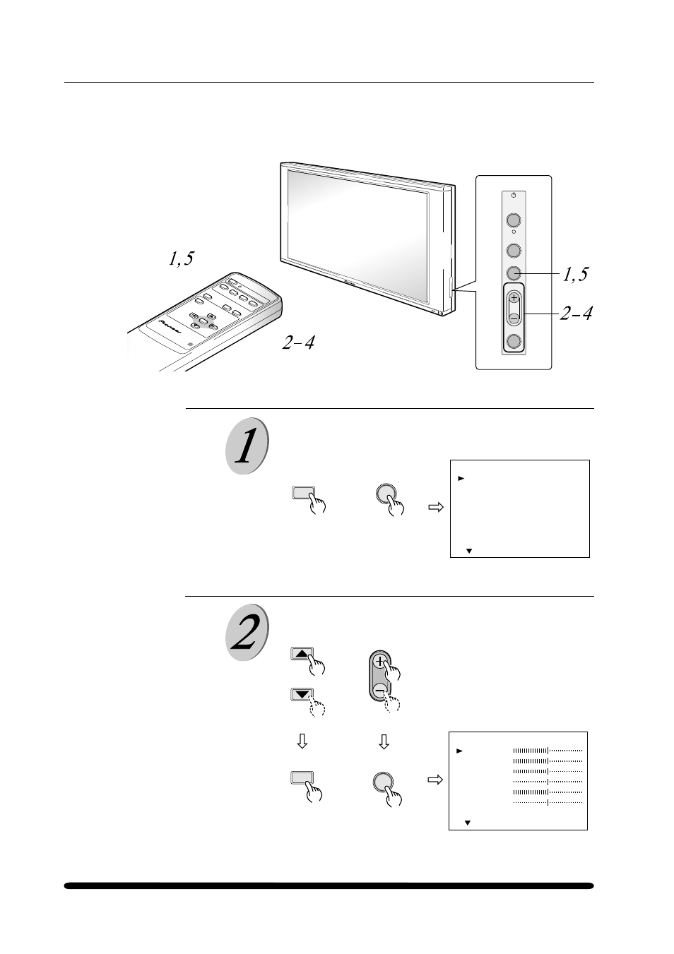 Step select picture, 2 example of menu mode operation | Pioneer PDP-501MX User Manual | Page 72 / 115