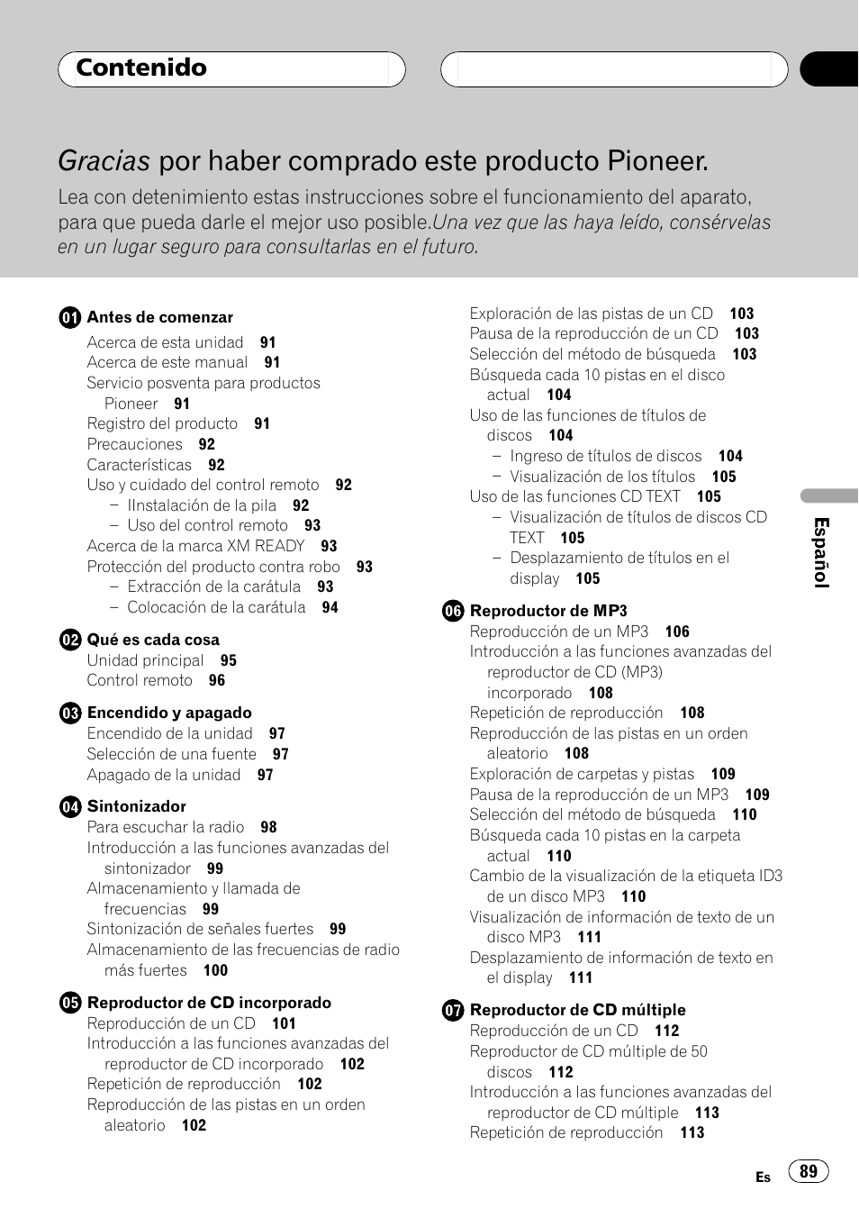 Pioneer DEH P4500MP User Manual | Page 89 / 136