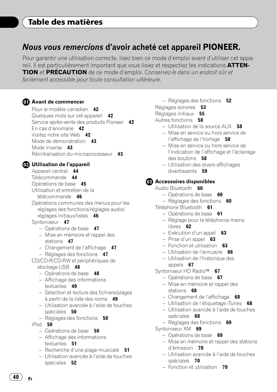 Pioneer DEH P4200UB User Manual | Page 40 / 122