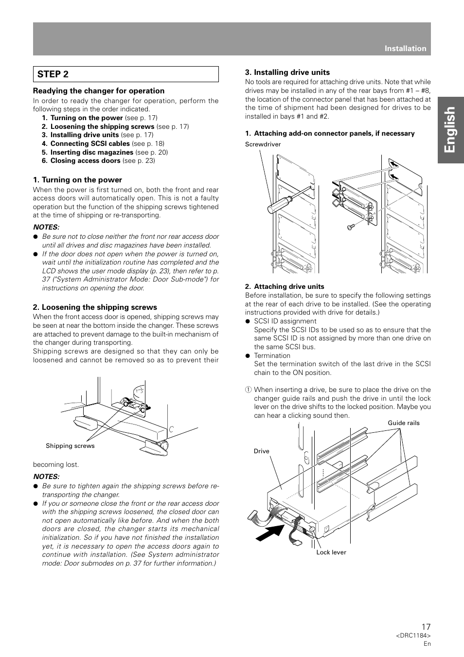 English, Step 2 | Pioneer DRM-7000 User Manual | Page 17 / 47