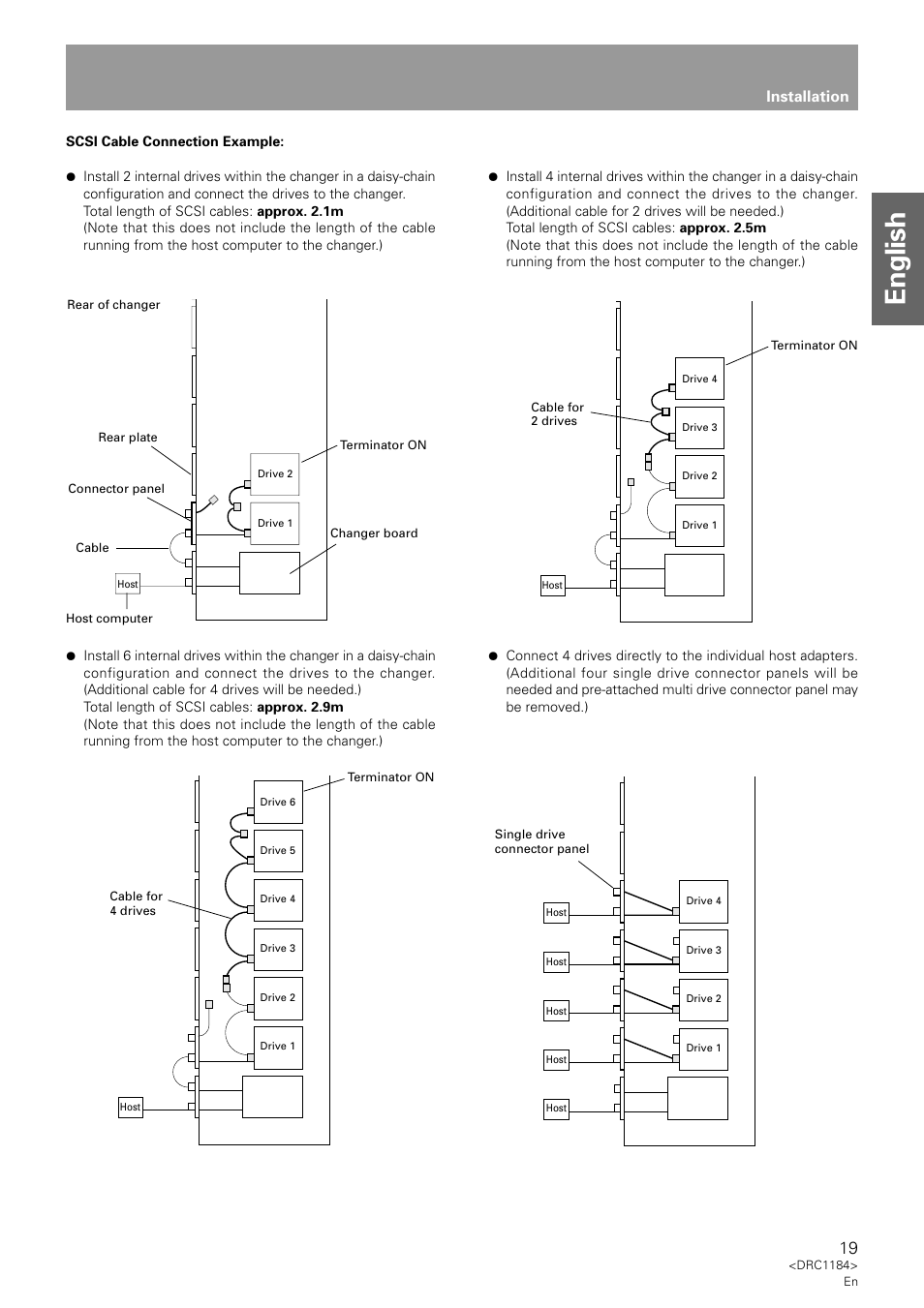 English, Installation | Pioneer DRM-7000 User Manual | Page 19 / 47