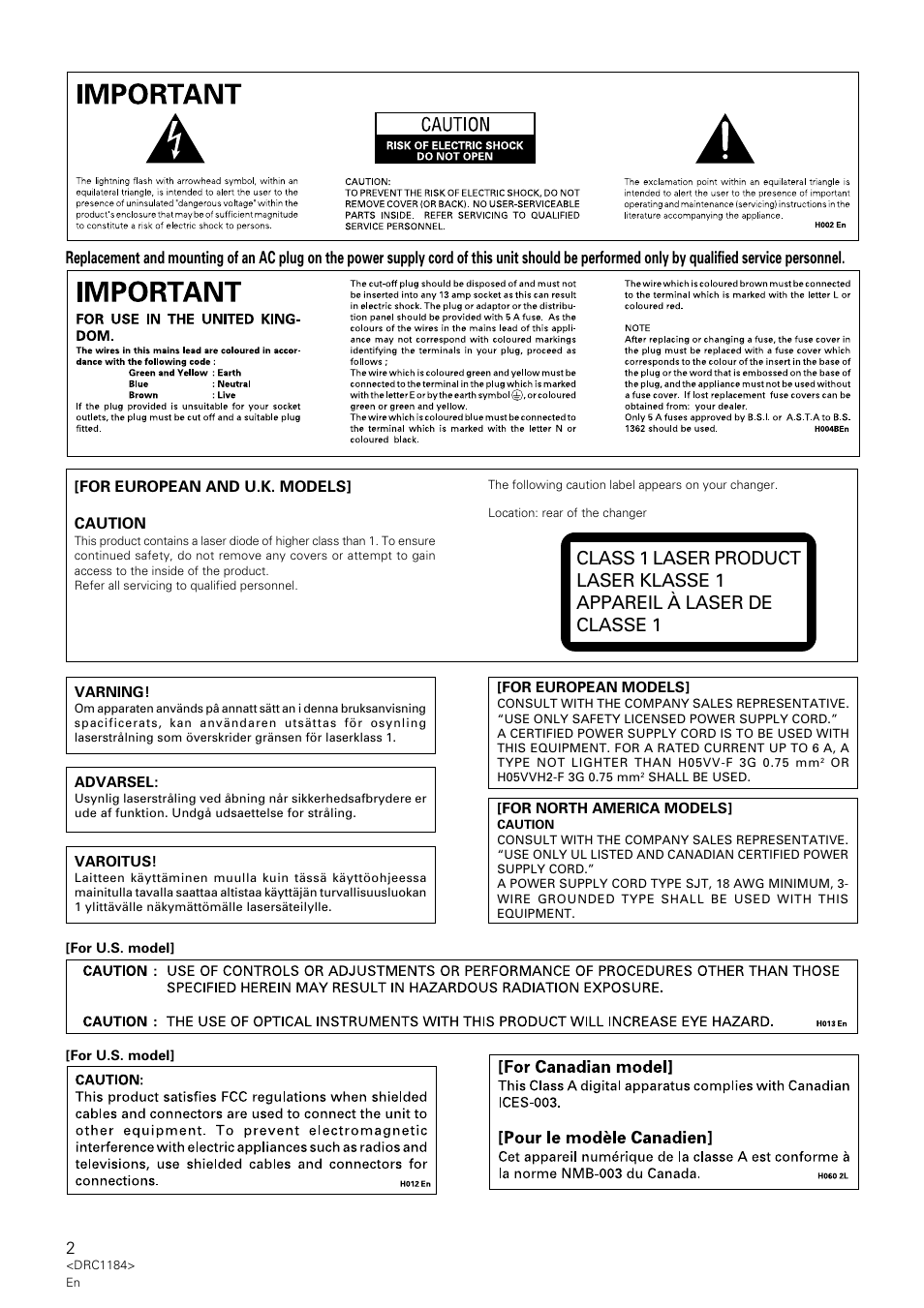 Pioneer DRM-7000 User Manual | Page 2 / 47