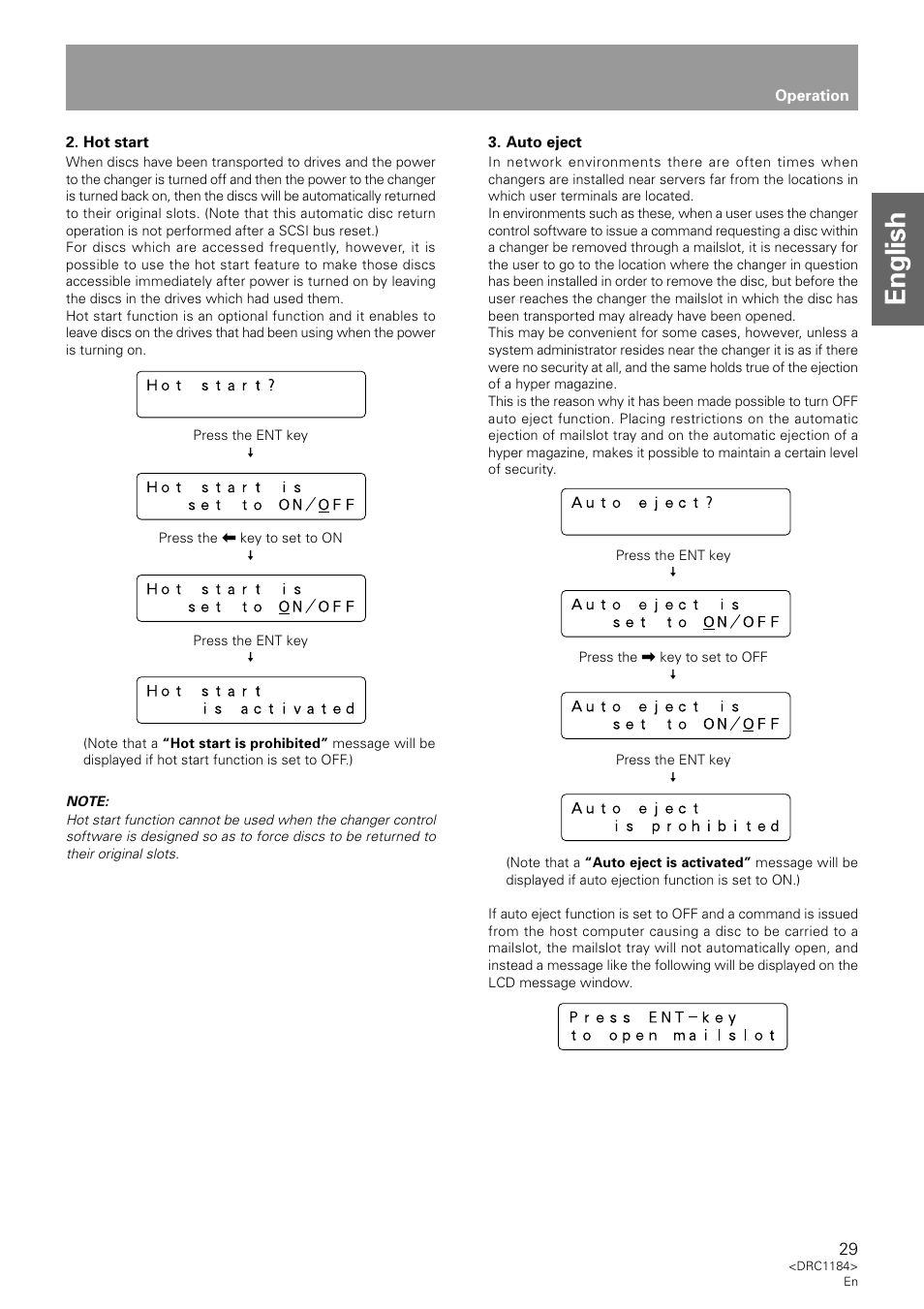 English | Pioneer DRM-7000 User Manual | Page 29 / 47