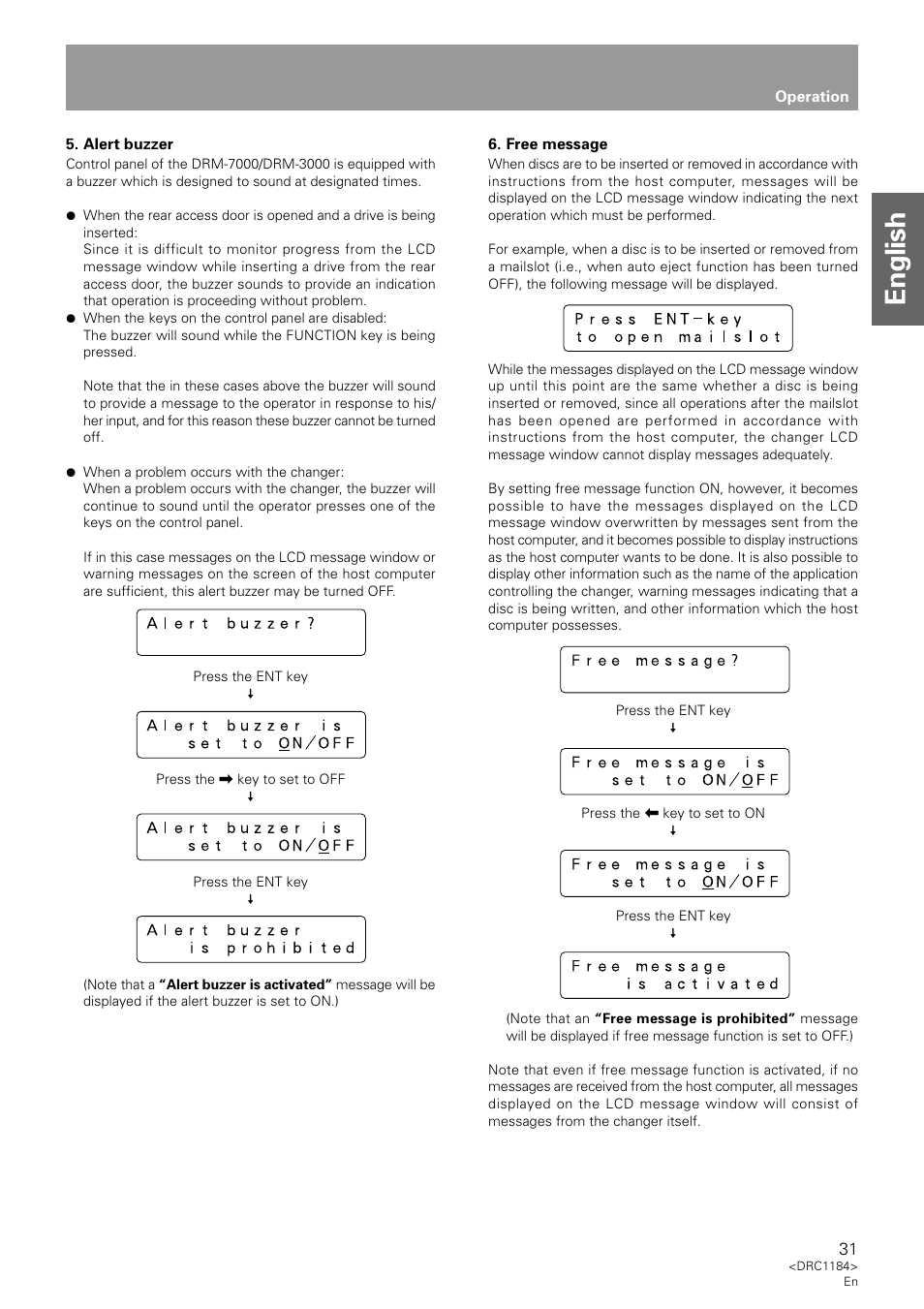 English | Pioneer DRM-7000 User Manual | Page 31 / 47