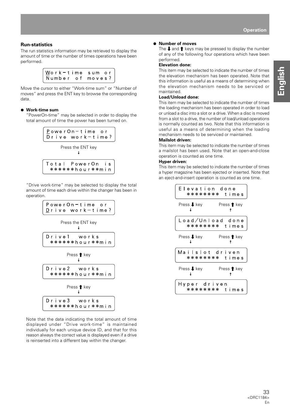 English | Pioneer DRM-7000 User Manual | Page 33 / 47