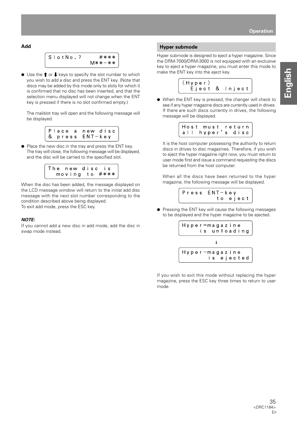 English | Pioneer DRM-7000 User Manual | Page 35 / 47