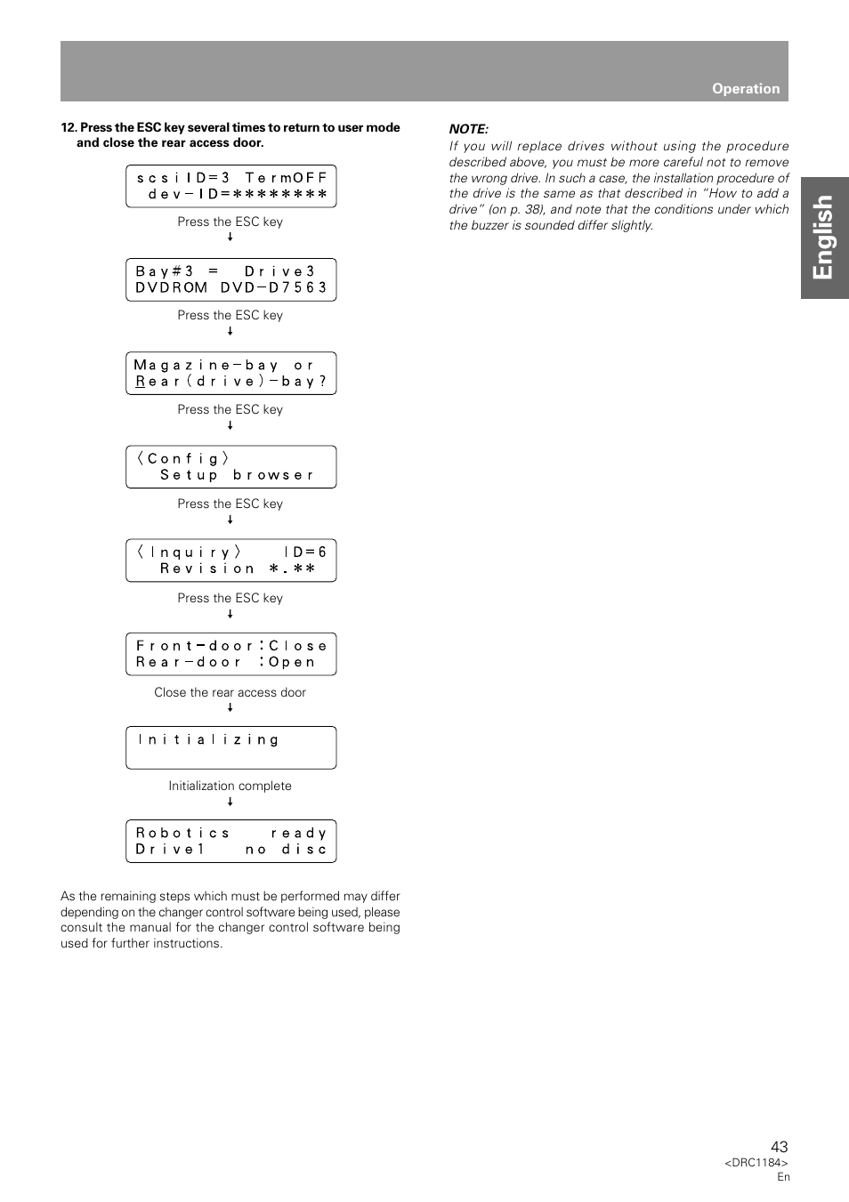 English | Pioneer DRM-7000 User Manual | Page 43 / 47