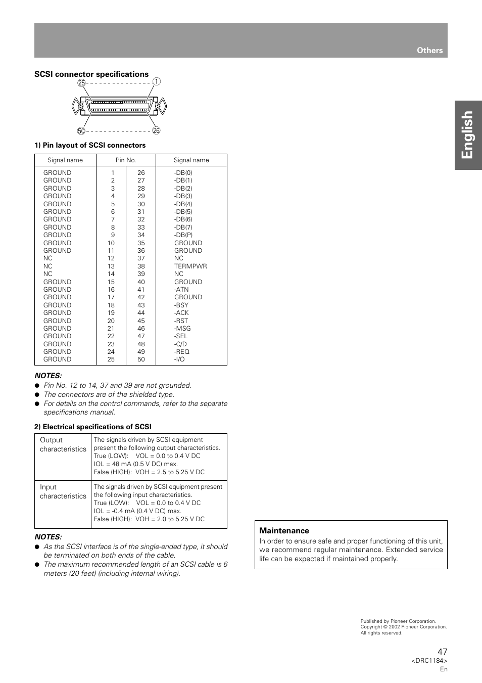 English | Pioneer DRM-7000 User Manual | Page 47 / 47