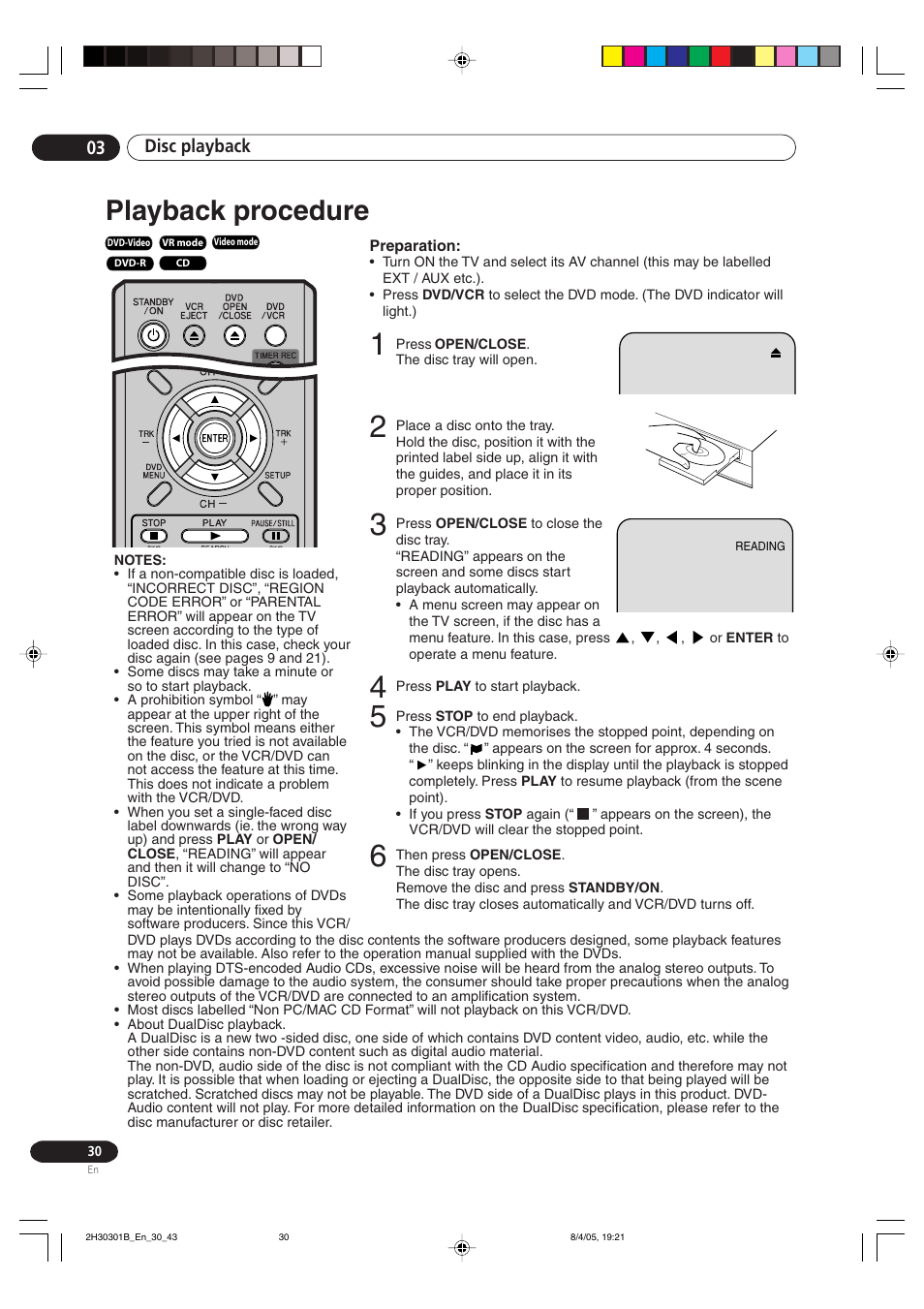 Playback procedure | Pioneer DVR-RT501-S User Manual | Page 30 / 92