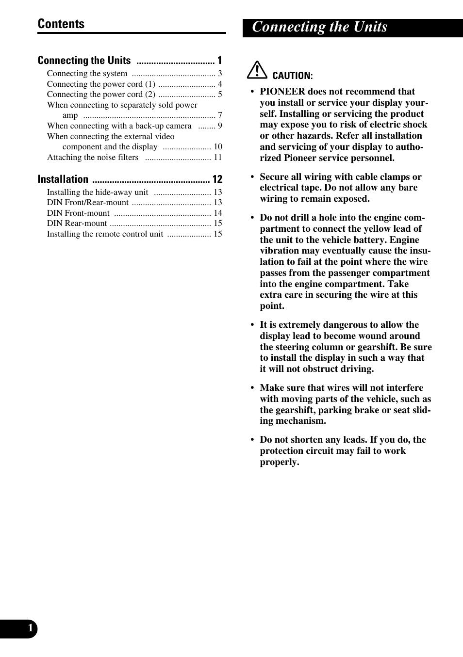 Pioneer AVH-P7550DVD User Manual | Page 2 / 52