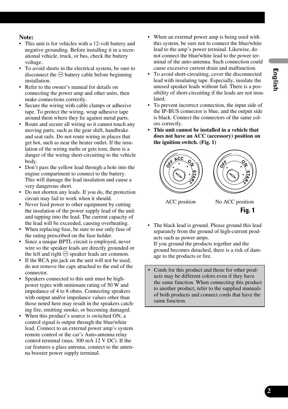 Fig. 1 | Pioneer AVH-P7550DVD User Manual | Page 3 / 52