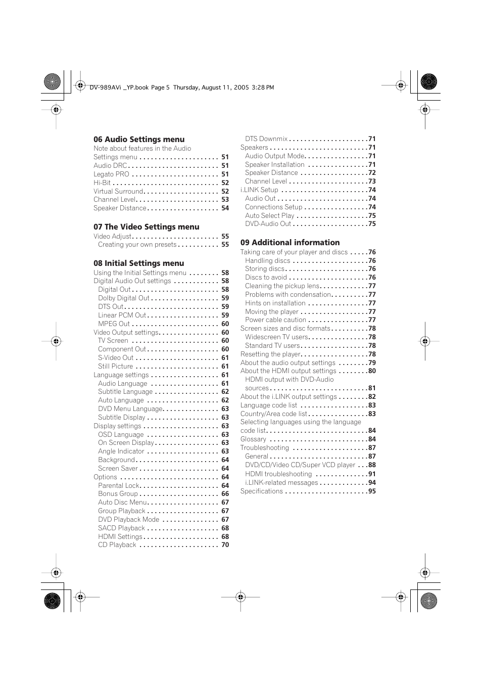 Pioneer DV-989AVi-G User Manual | Page 5 / 96