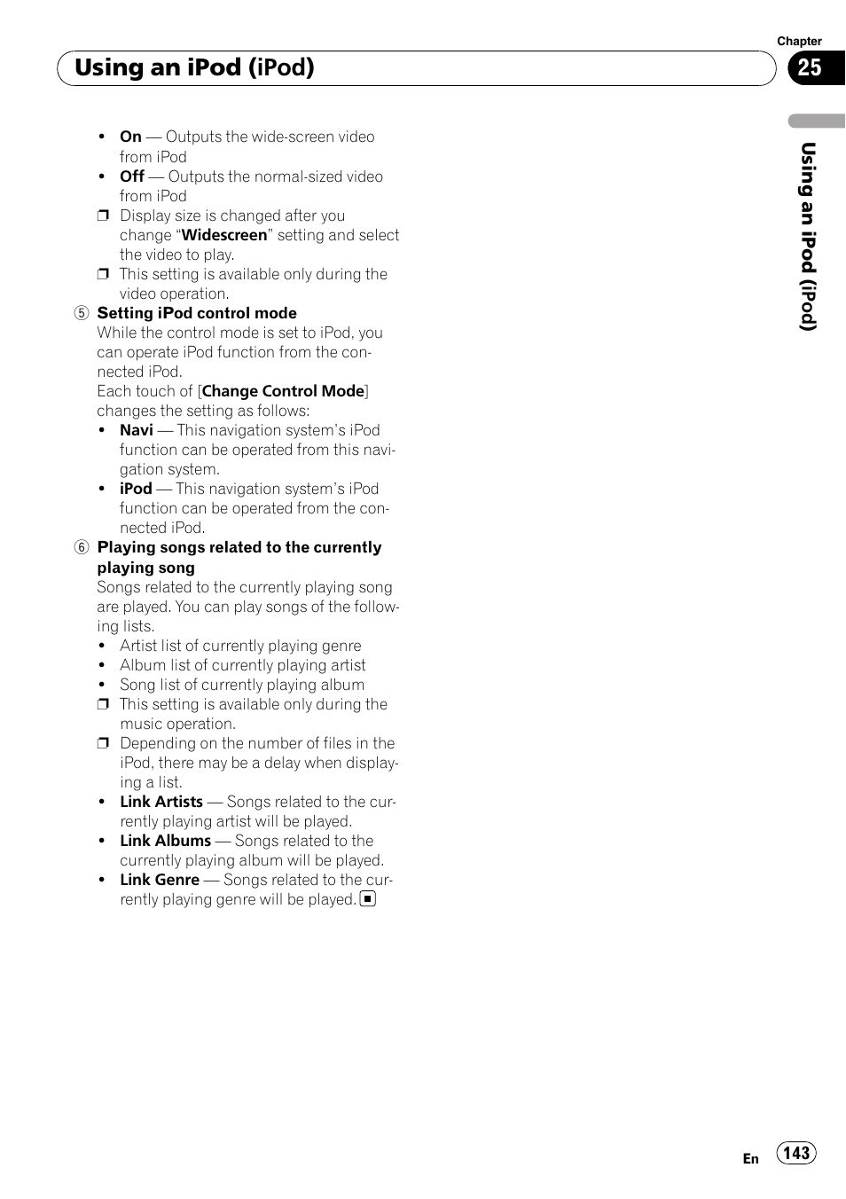 Using an ipod (ipod) | Pioneer SUPER TUNER AVIC-Z110BT User Manual | Page 143 / 211