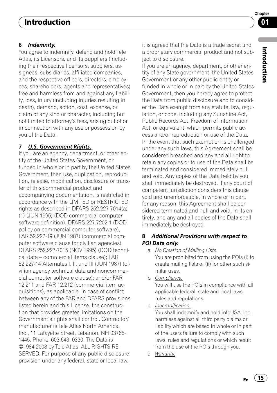 Introduction | Pioneer SUPER TUNER AVIC-Z110BT User Manual | Page 15 / 211