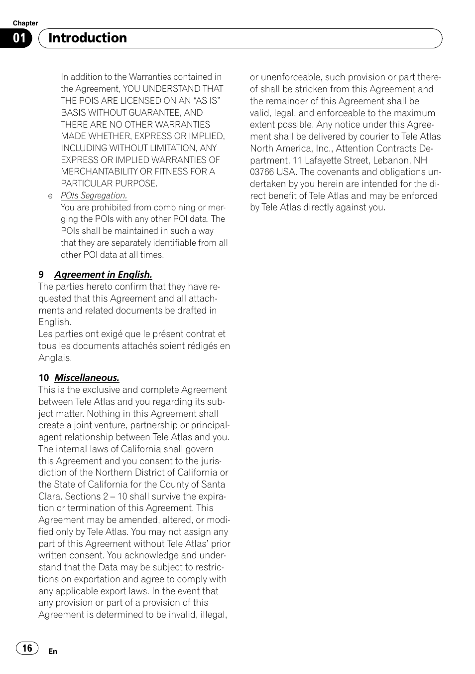 Introduction | Pioneer SUPER TUNER AVIC-Z110BT User Manual | Page 16 / 211