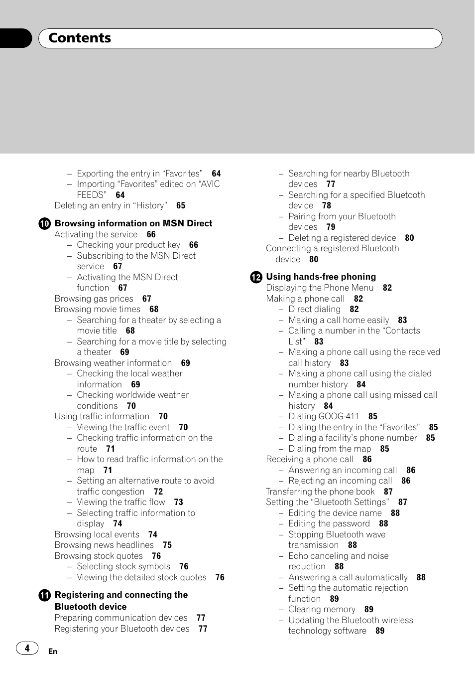 Pioneer SUPER TUNER AVIC-Z110BT User Manual | Page 4 / 211