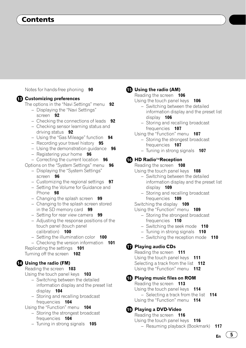 Pioneer SUPER TUNER AVIC-Z110BT User Manual | Page 5 / 211