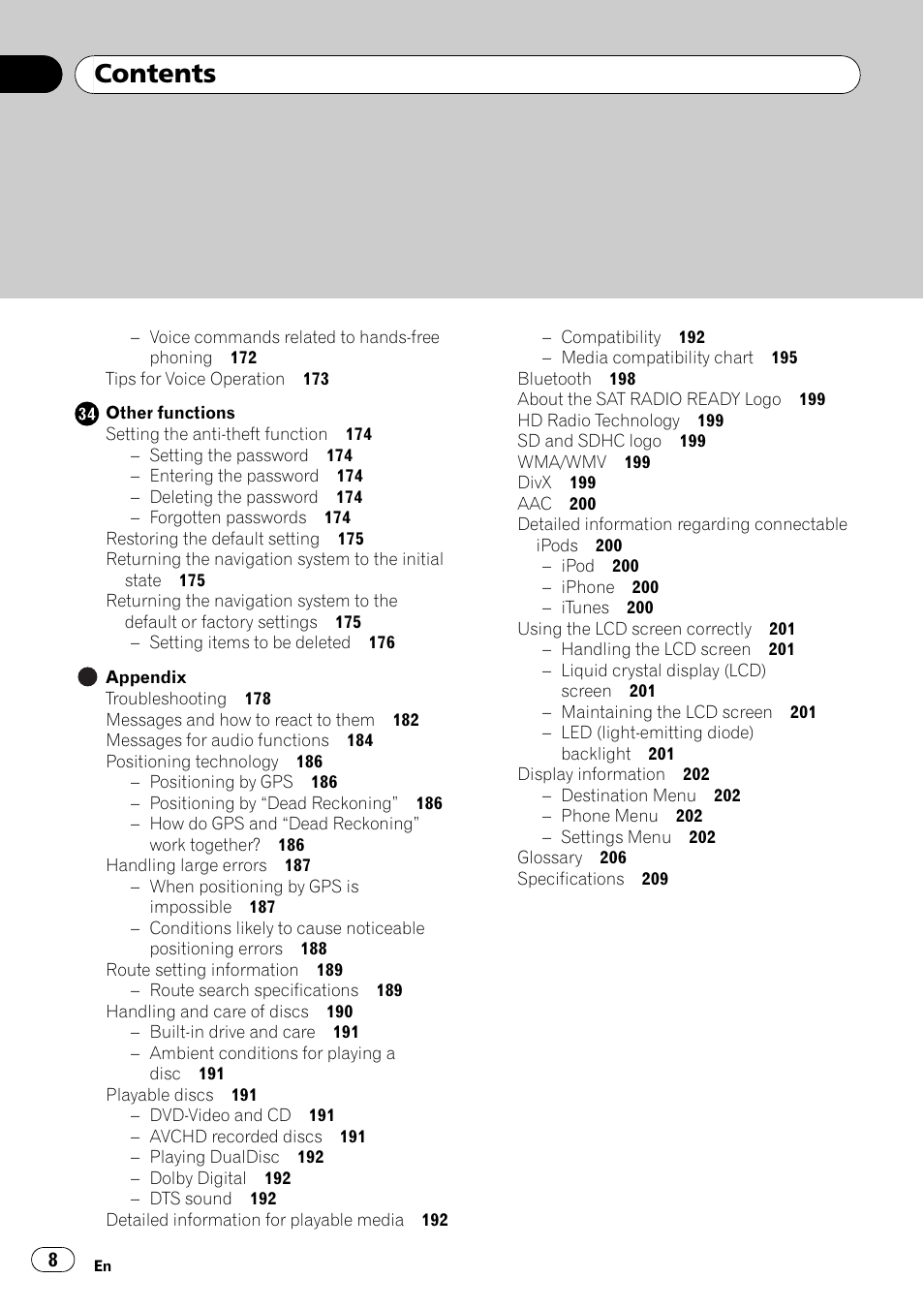 Pioneer SUPER TUNER AVIC-Z110BT User Manual | Page 8 / 211