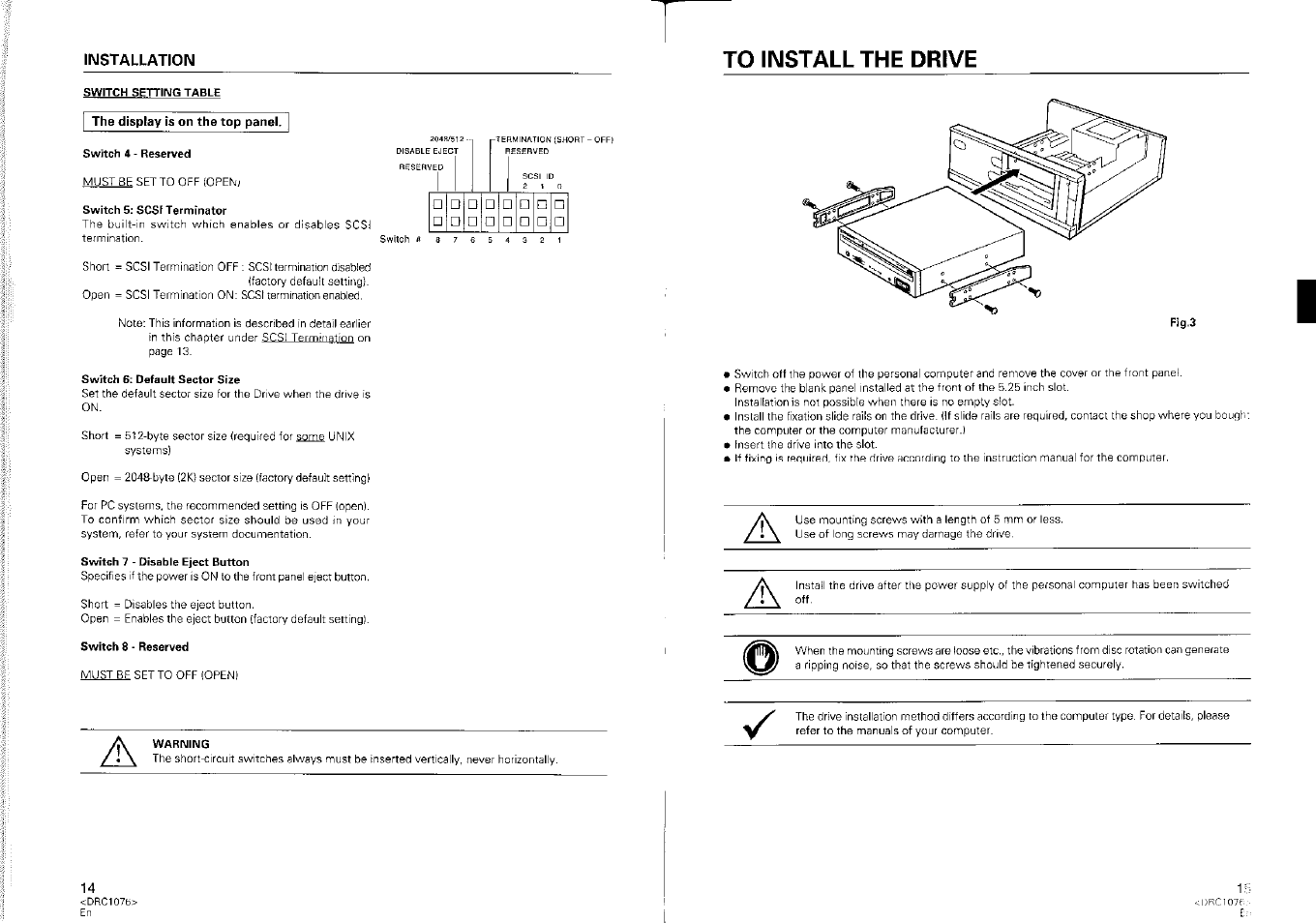 Pioneer CD-ROM Drive DR-UO6S User Manual | Page 5 / 8