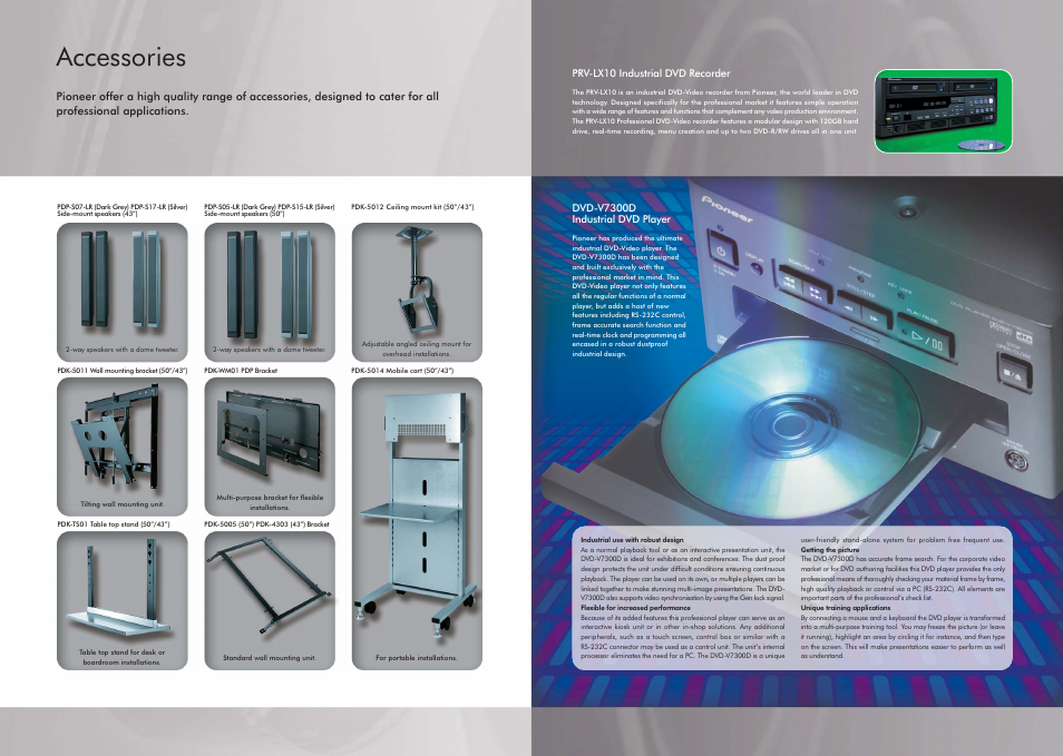 Accessories | Pioneer PDP-43MXE1 User Manual | Page 7 / 8