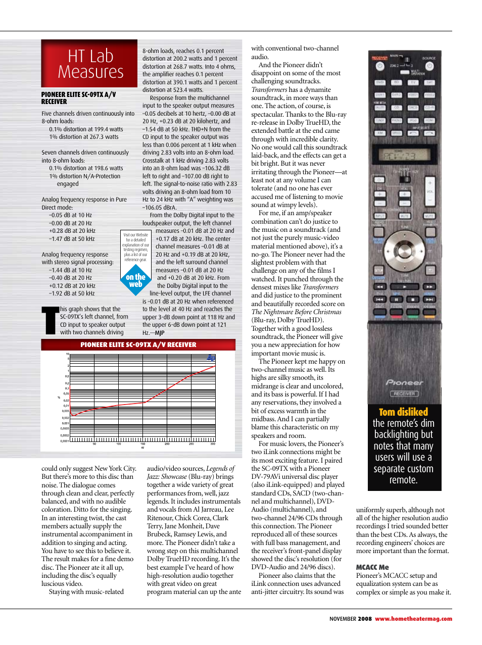 Ht lab measures | Pioneer Elite SC-09TX User Manual | Page 3 / 4