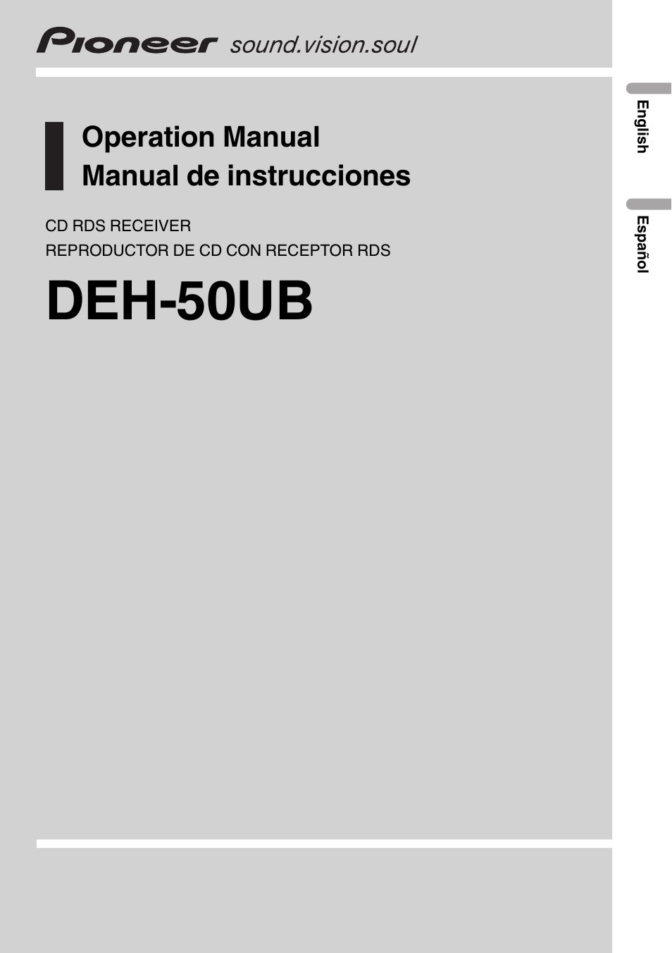 Pioneer DEH-50UB  EN User Manual | 77 pages