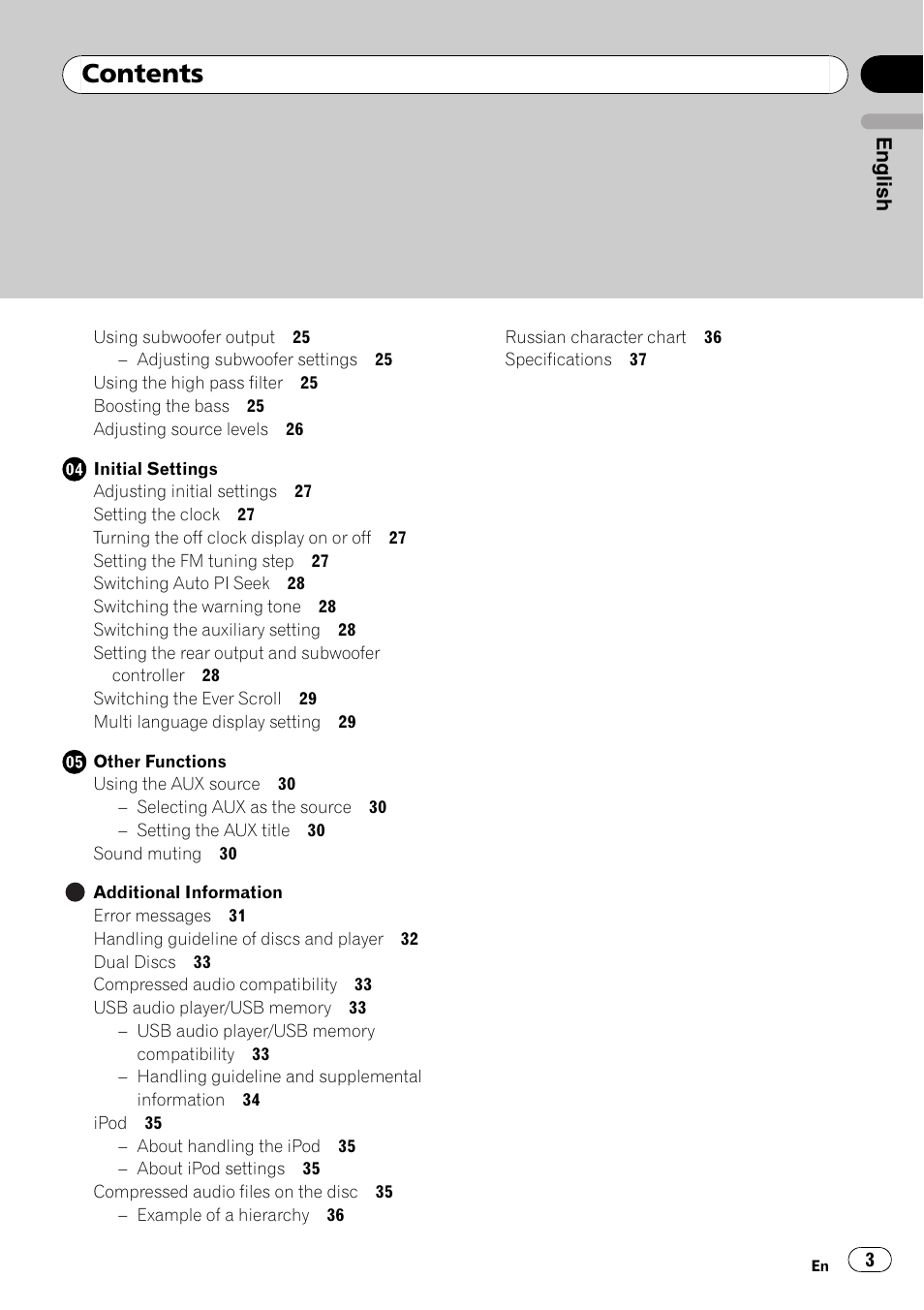 Pioneer DEH-50UB  EN User Manual | Page 3 / 77
