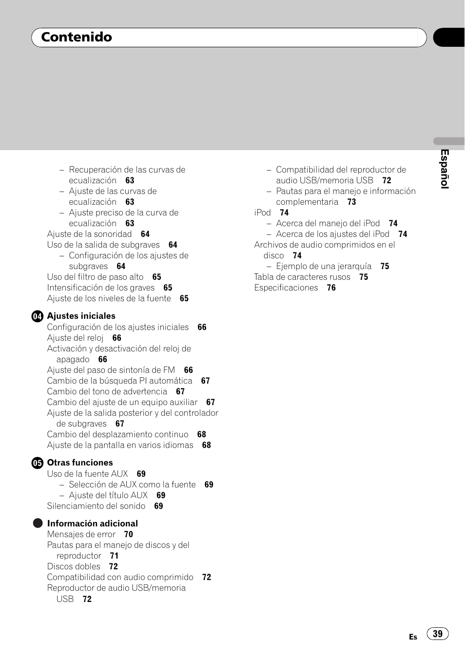 Pioneer DEH-50UB  EN User Manual | Page 39 / 77