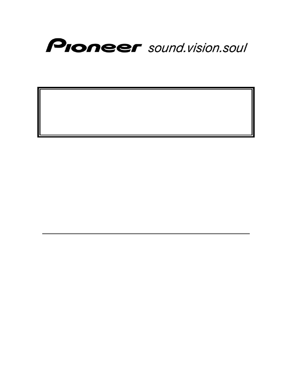 Pioneer INDUSTRIAL PLASMA DISPLAY PANEL PDP-507CMX User Manual | 22 pages