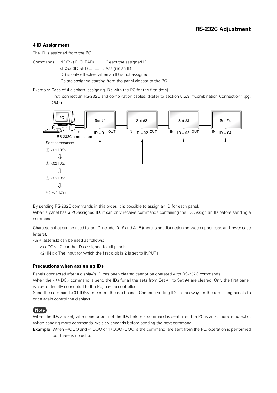 5rs-232c adjustment | Pioneer INDUSTRIAL PLASMA DISPLAY PANEL PDP-507CMX User Manual | Page 5 / 22