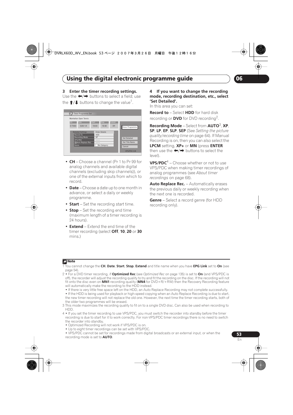 Using the digital electronic programme guide | Pioneer DVR-LX60D User Manual | Page 53 / 160