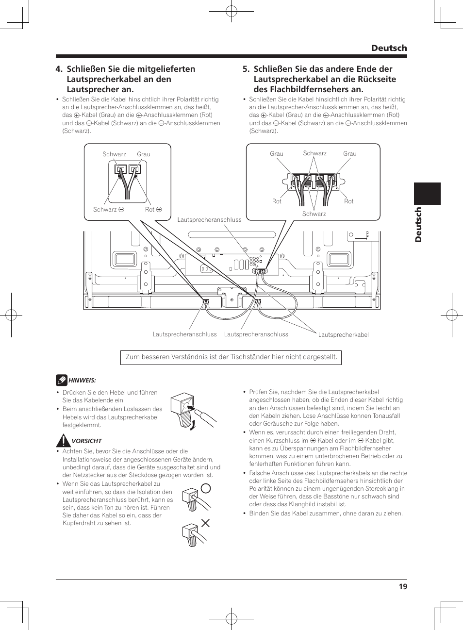 Deutsch | Pioneer KURO PDP-S65 User Manual | Page 19 / 58