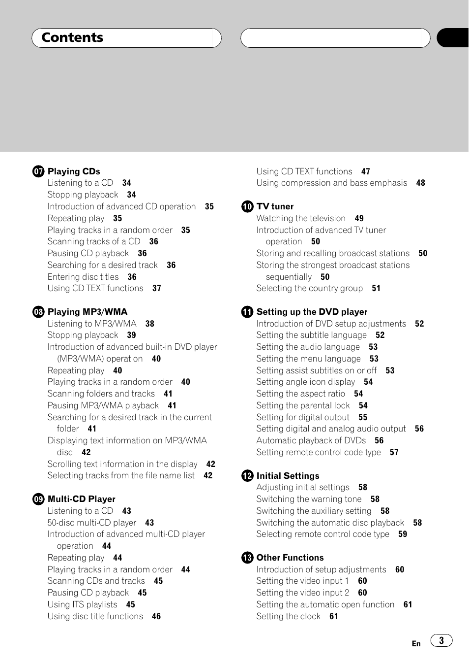 Pioneer AVX-P7650DVD User Manual | Page 3 / 79